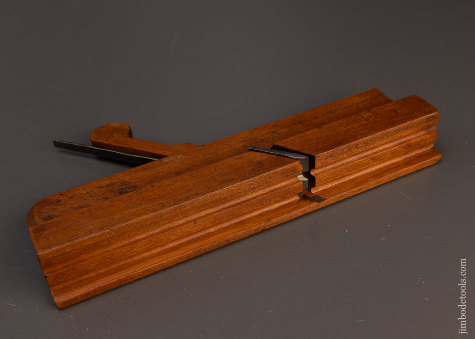 4 STAR Rare 18th Century Yellow Birch Fenced Double Cock Bead Plane by FOLLING - EXCELSIOR 110224