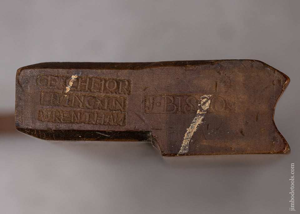 Extra Fine Dual Mark C.E. CHELOR LIVING IN WRENTHAM J. BISCO.s 18th Century Moulding Plane 5 STAR - EXCELSIOR 110346