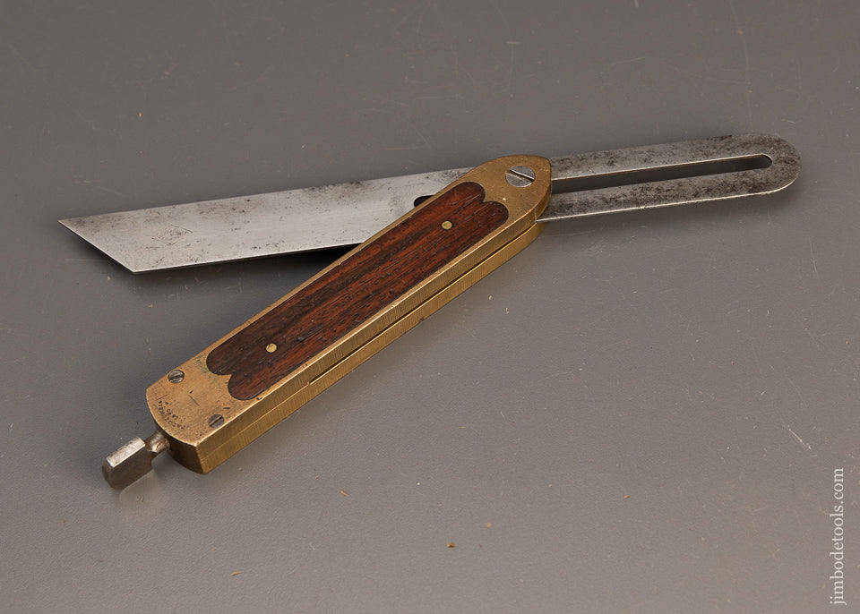 Sweet 9 Inch ROBINSON’S PATENT ST. JOHNSBURY Rosewood & Brass Bevel Square - EXCELSIOR 110483