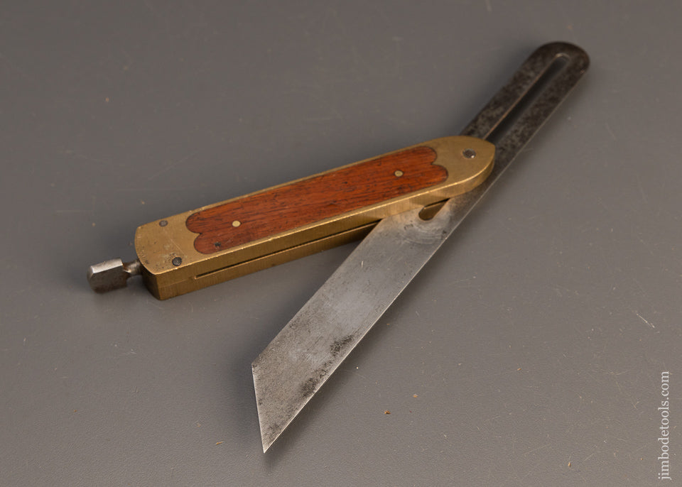 Sweet 9 Inch ROBINSON’S PATENT ST. JOHNSBURY Rosewood & Brass Bevel Square - EXCELSIOR 110483