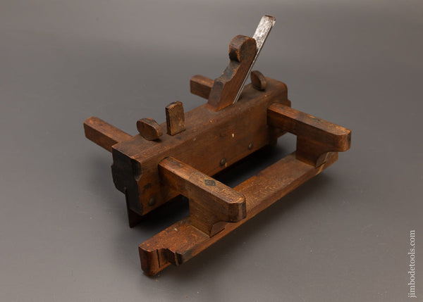 Very Rare 4 STAR R. HARWOOD 18th Century Plow Plane - EXCELSIOR 110490