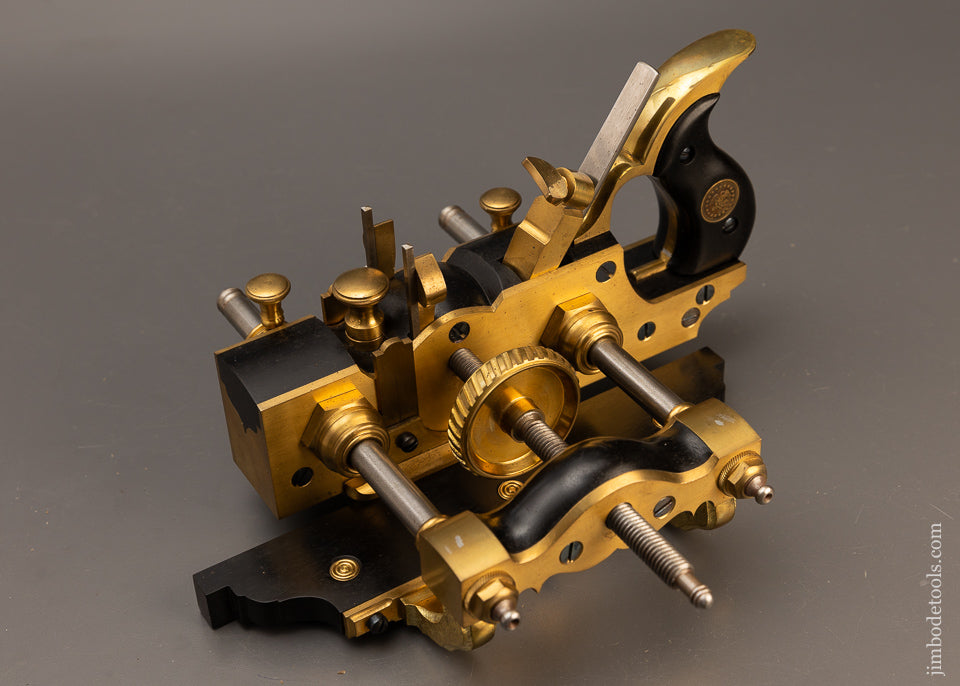 Phenomenal! Brass & Ebony Moving Filletster Plane by JIM LEAMY - EXCELSIOR 110602