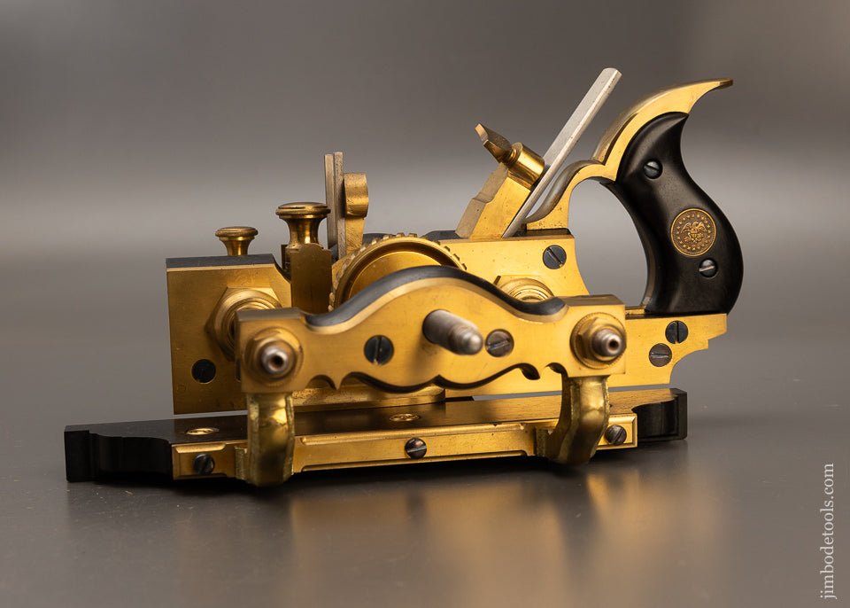 Phenomenal! Brass & Ebony Moving Filletster Plane by JIM LEAMY - EXCELSIOR 110602