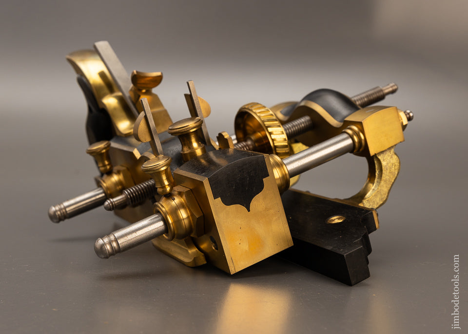 Phenomenal! Brass & Ebony Moving Filletster Plane by JIM LEAMY - EXCELSIOR 110602