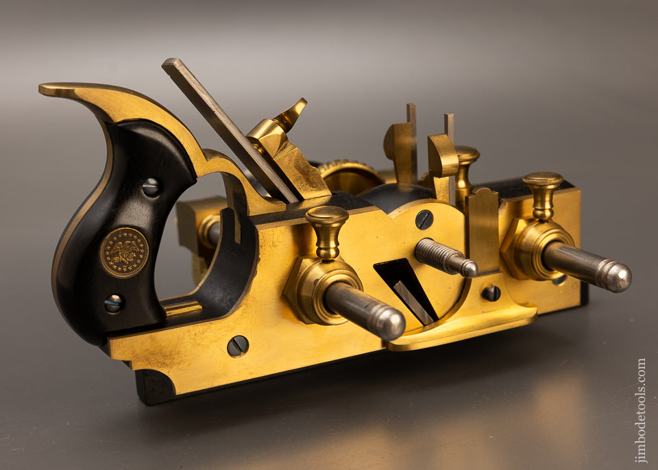 Phenomenal! Brass & Ebony Moving Filletster Plane by JIM LEAMY - EXCELSIOR 110602