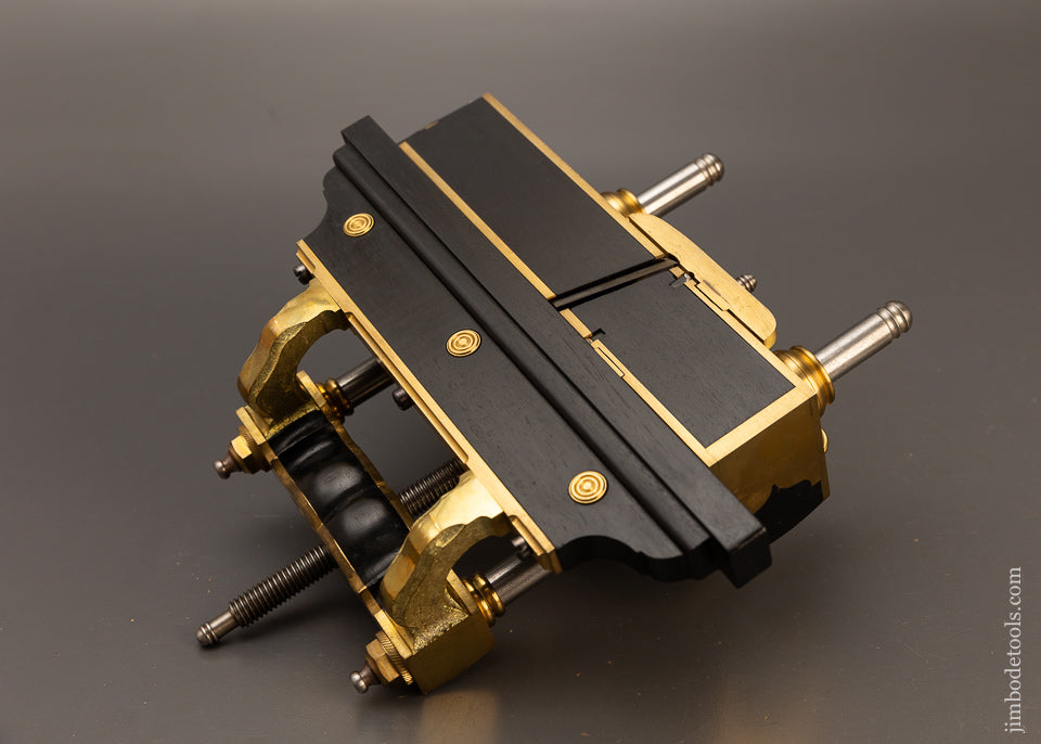 Phenomenal! Brass & Ebony Moving Filletster Plane by JIM LEAMY - EXCELSIOR 110602