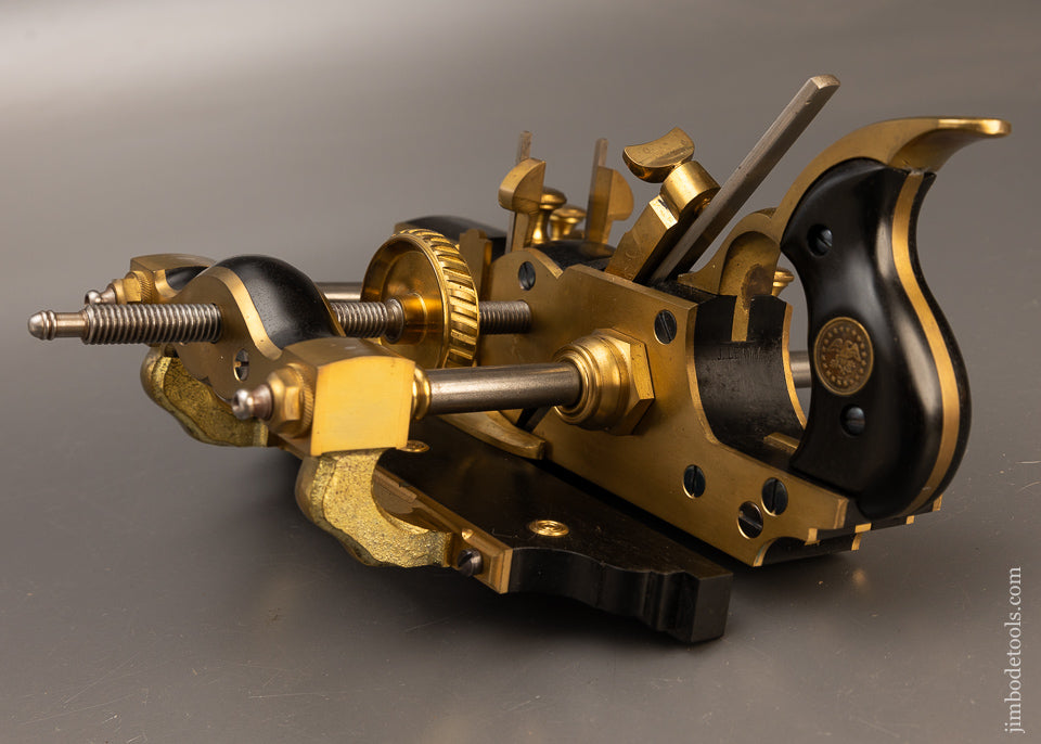 Phenomenal! Brass & Ebony Moving Filletster Plane by JIM LEAMY - EXCELSIOR 110602