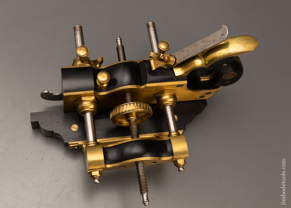 Phenomenal! Brass & Ebony Plow Plane by JIM LEAMY - EXCELSIOR 110658