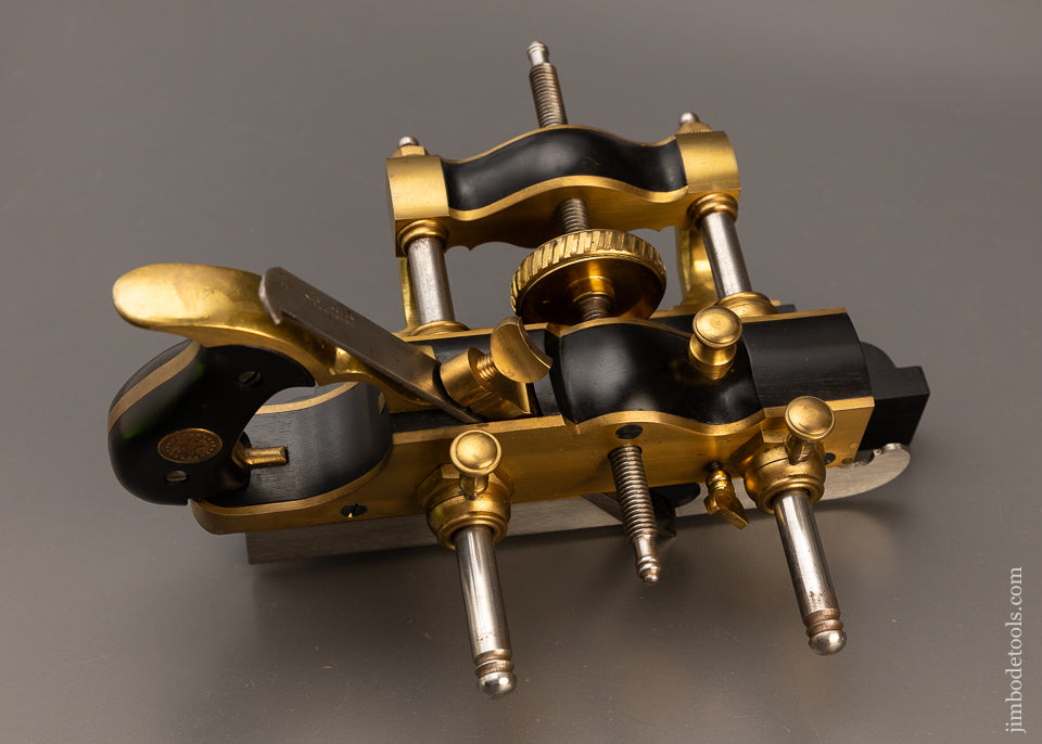Phenomenal! Brass & Ebony Plow Plane by JIM LEAMY - EXCELSIOR 110658