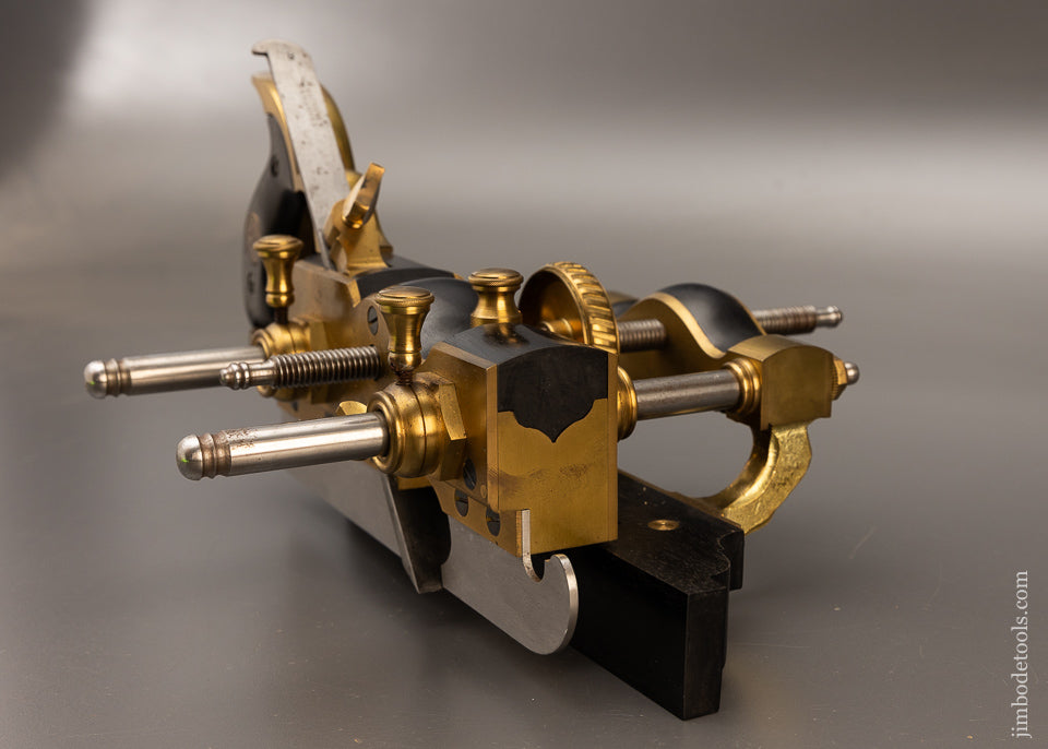 Phenomenal! Brass & Ebony Plow Plane by JIM LEAMY - EXCELSIOR 110658