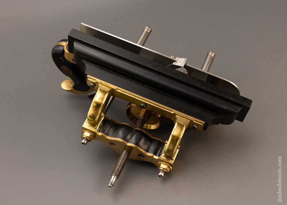 Phenomenal! Brass & Ebony Plow Plane by JIM LEAMY - EXCELSIOR 110658