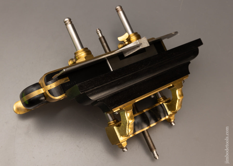 Phenomenal! Brass & Ebony Plow Plane by JIM LEAMY - EXCELSIOR 110658
