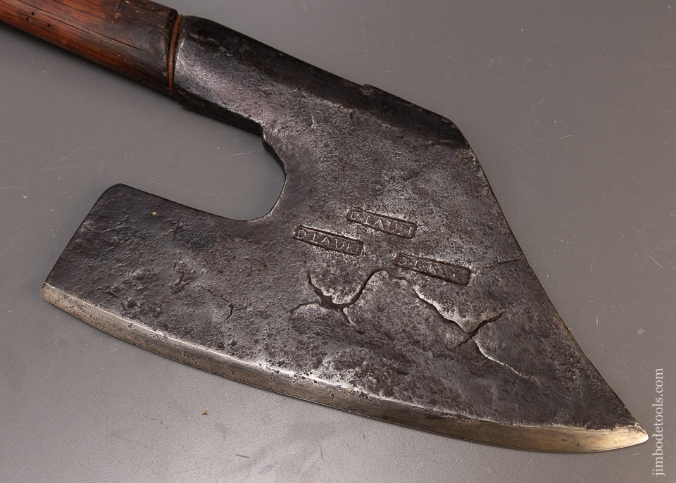 Fabulous D. LAURI Triple Marked Pennsylvania Goosewing Axe - EXCELSIOR 110737