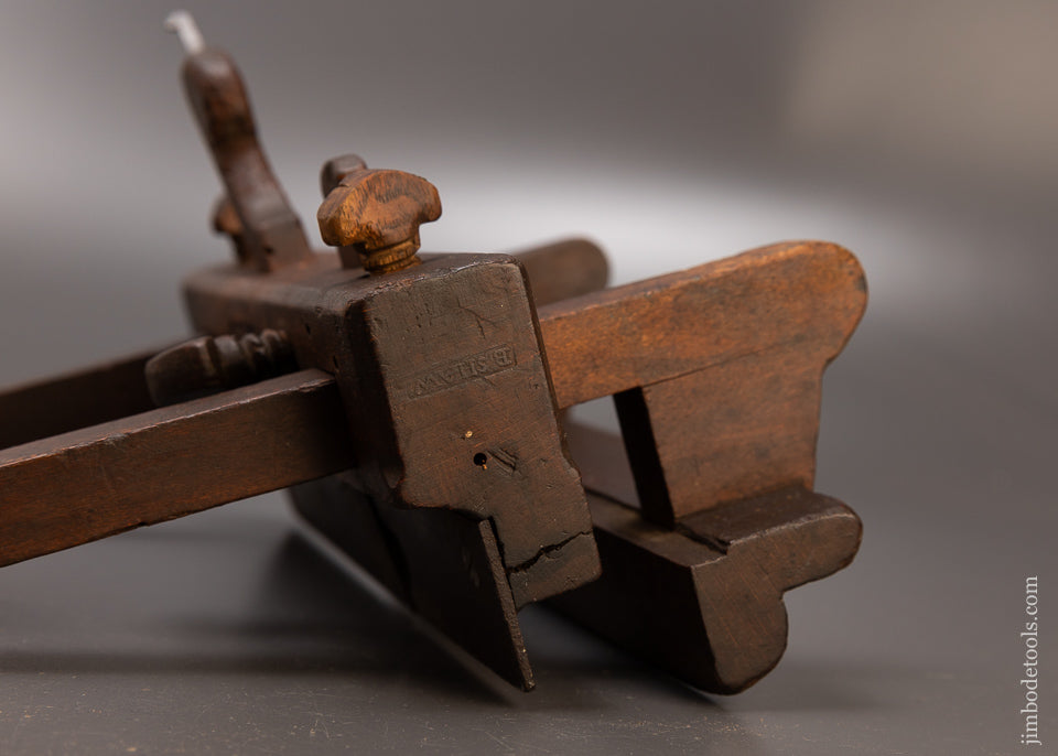 Rare 4 STAR 18th Century Plow Plane by B. SHAW - EXCELSIOR 110745