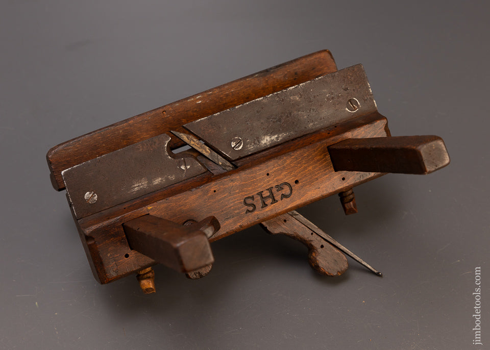 Rare 4 STAR 18th Century Plow Plane by B. SHAW - EXCELSIOR 110745
