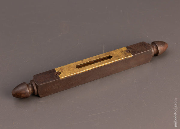 Very Rare Type ONE STANLEY No. 45 Iron Level with Acorn Finials & Dual Marks - EXCELSIOR 110770