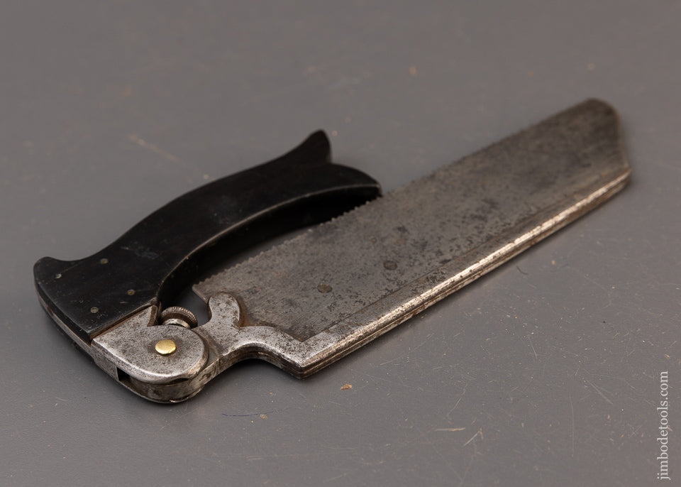 Civil War Era Pre-Sterilization Folding Amputation Saw with Ebony Handle - EXCELSIOR 110805
