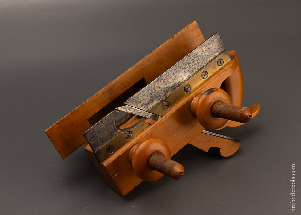 Spectacular Solid Boxwood Plow Plane by H.L. JAMES W’MSBURG MASS. - EXCELSIOR 110881
