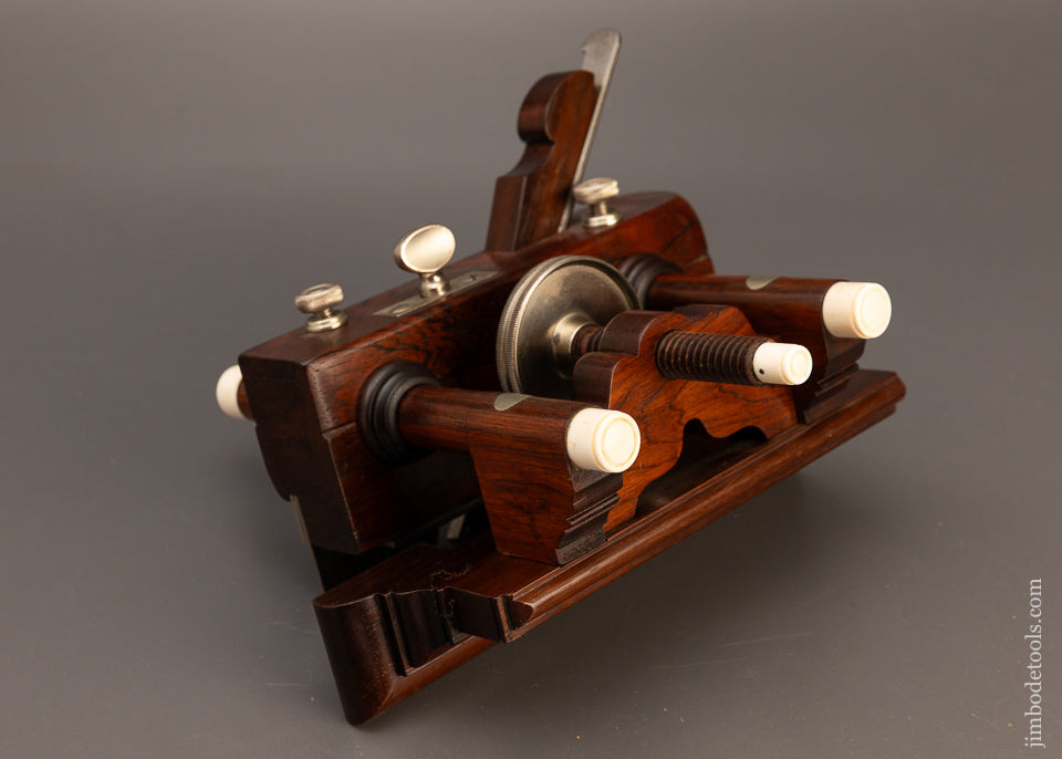 Stunning Brazillian Rosewood SANDUSKY CENTER WHEEL Plow Plane with German Silver Trim by JIM LEAMY - EXCELSIOR 110885