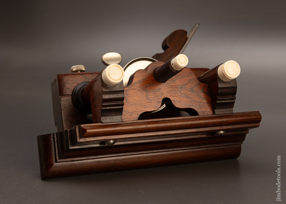 Stunning Brazillian Rosewood SANDUSKY CENTER WHEEL Plow Plane with German Silver Trim by JIM LEAMY - EXCELSIOR 110885