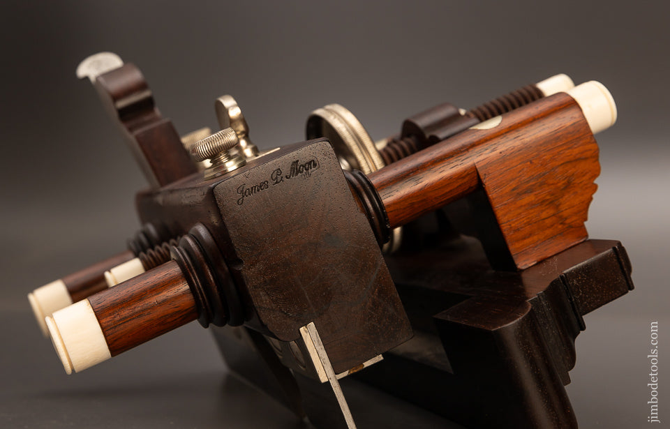 Stunning Brazillian Rosewood SANDUSKY CENTER WHEEL Plow Plane with German Silver Trim by JIM LEAMY - EXCELSIOR 110885