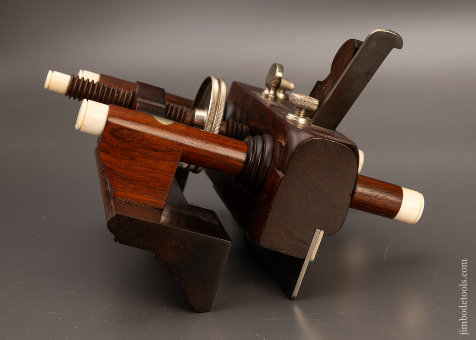 Stunning Brazillian Rosewood SANDUSKY CENTER WHEEL Plow Plane with German Silver Trim by JIM LEAMY - EXCELSIOR 110885