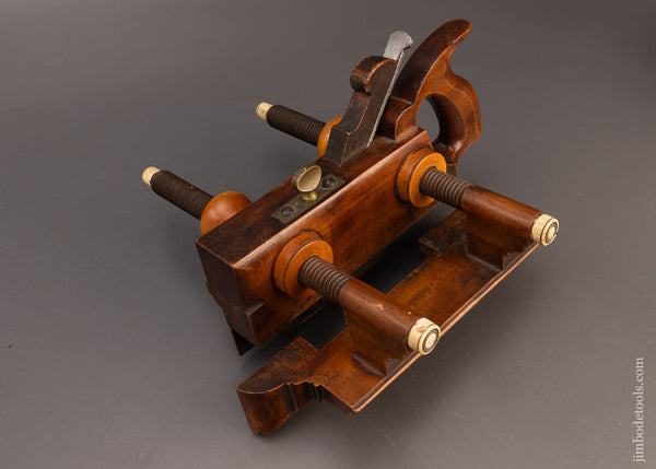 Rare & Fine Fancy Solid Applewood Plow Plane by SCHAEFFER & COB CINCINNATI - EXCELSIOR 111080