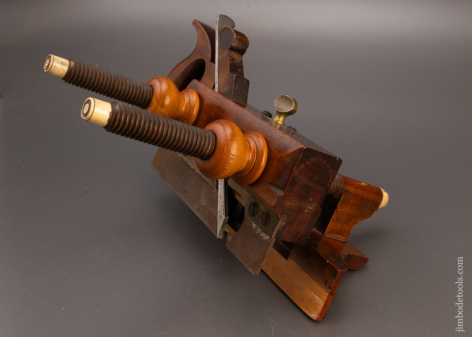 Rare & Fine Fancy Solid Applewood Plow Plane by SCHAEFFER & COB CINCINNATI - EXCELSIOR 111080