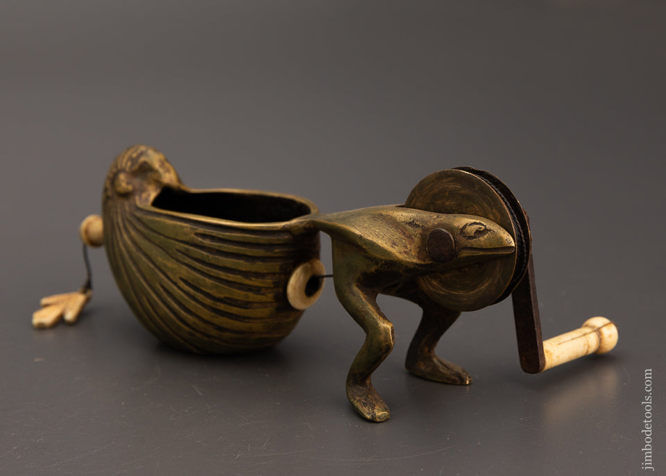 Exquisite Brass & Bone Japanese Sumitsubo ( Ink Line ) - EXCELSIOR 50141