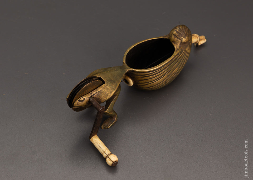 Exquisite Brass & Bone Japanese Sumitsubo ( Ink Line ) - EXCELSIOR 50141