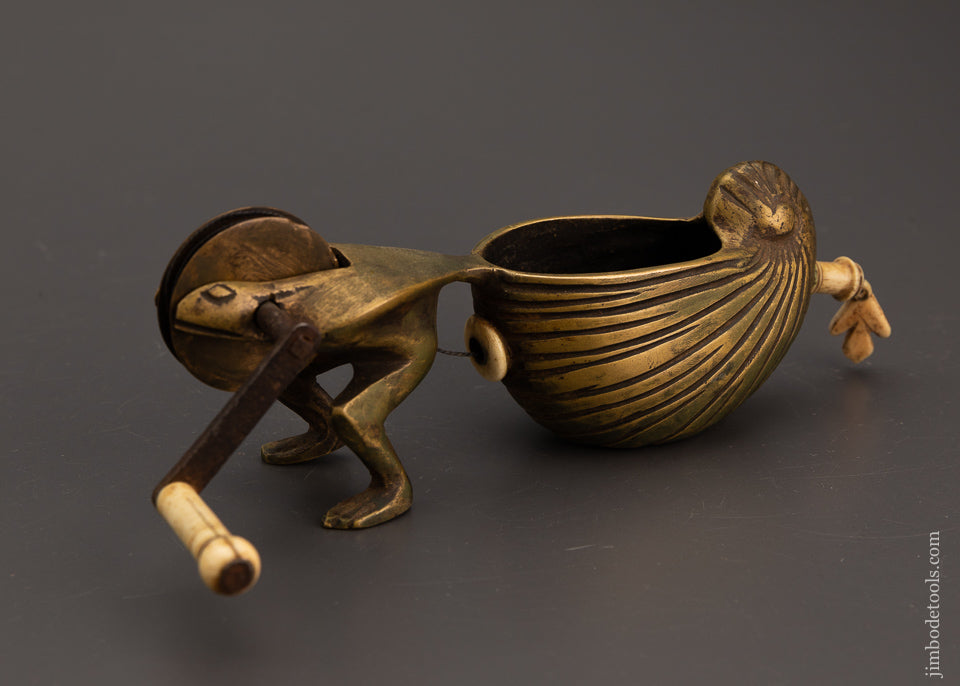Exquisite Brass & Bone Japanese Sumitsubo ( Ink Line ) - EXCELSIOR 50141