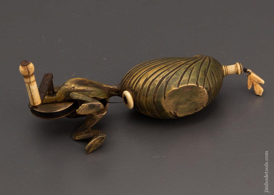 Exquisite Brass & Bone Japanese Sumitsubo ( Ink Line ) - EXCELSIOR 50141