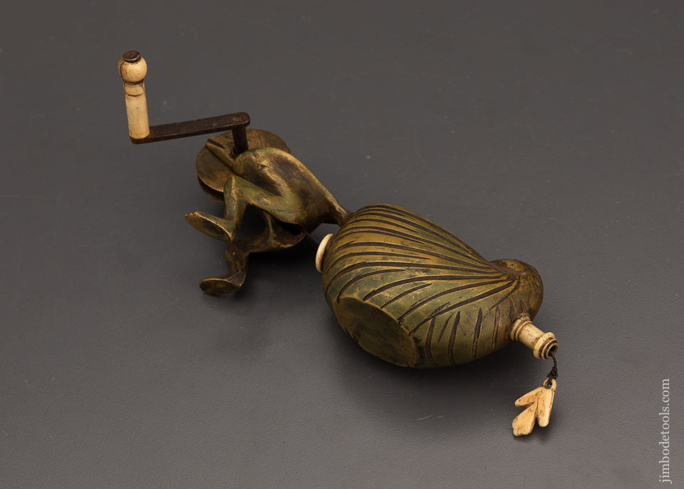 Exquisite Brass & Bone Japanese Sumitsubo ( Ink Line ) - EXCELSIOR 50141