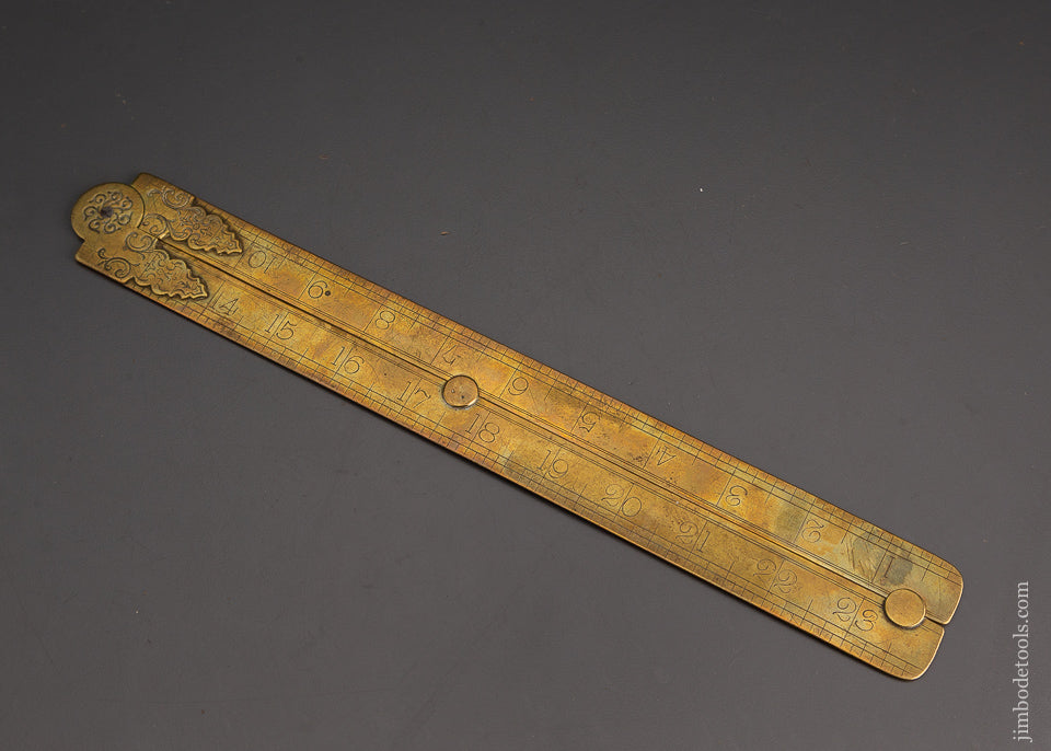 Gorgeous Brass Rule with Ornate Joint - EXCELSIOR 56734