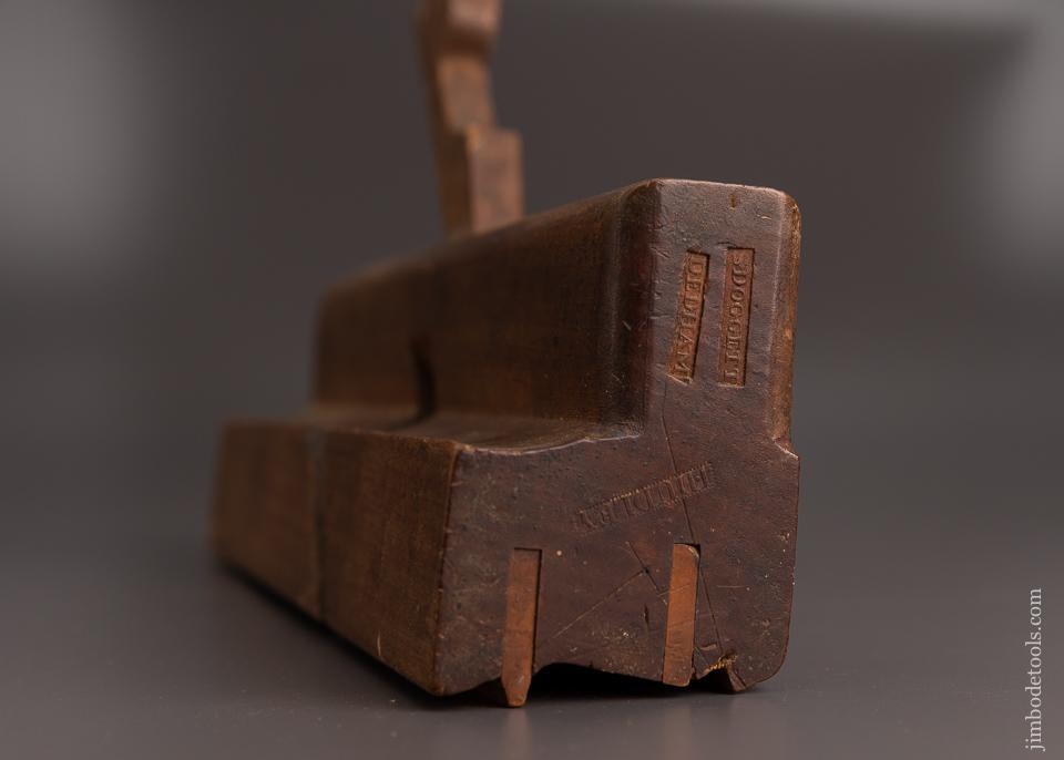 Extra-Fine! Ten inch Yellow Birch Complex Molding Plane by SAMUEL DOGGET, DEDHAM, MASSACHUSETTS circa 1775-1820s - EXCELSIOR 59661