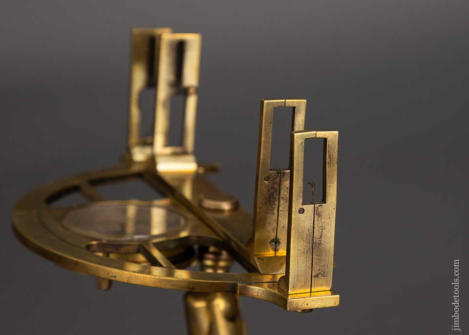 Extra-Fine! Brass 18th Century French Graphometre with Original Compass Signed MAJOLIER a ROUEN - EXCELSIOR 60000