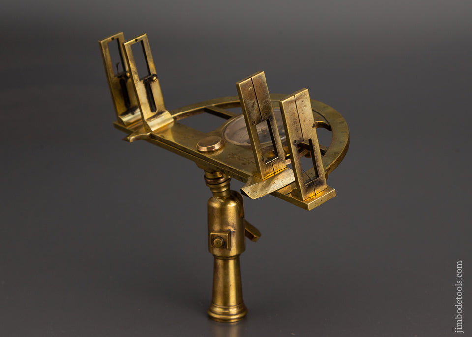 Extra-Fine! Brass 18th Century French Graphometre with Original Compass Signed MAJOLIER a ROUEN - EXCELSIOR 60000