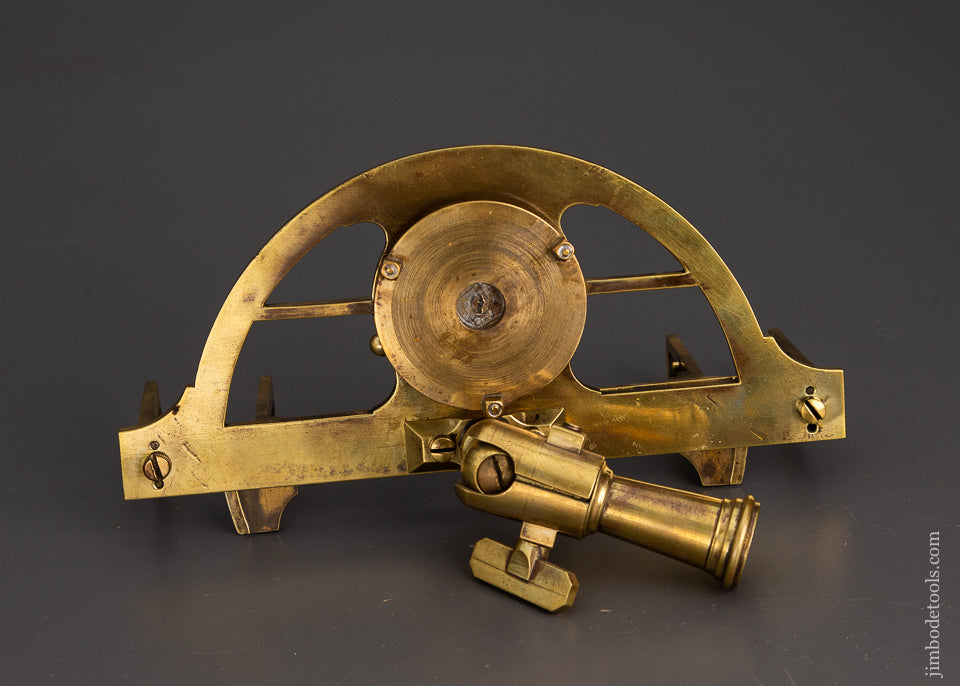 Extra-Fine! Brass 18th Century French Graphometre with Original Compass Signed MAJOLIER a ROUEN - EXCELSIOR 60000