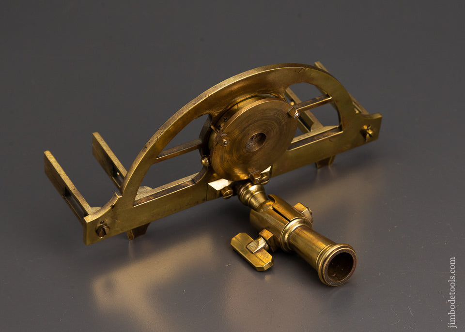 Extra-Fine! Brass 18th Century French Graphometre with Original Compass Signed MAJOLIER a ROUEN - EXCELSIOR 60000