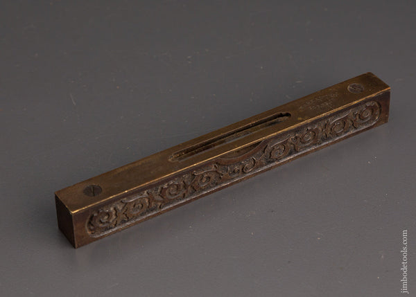 6 inch Ornate RABONE Iron & Brass Level - EXCELSIOR 65892