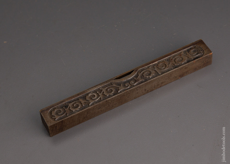 6 inch Ornate RABONE Iron & Brass Level - EXCELSIOR 65892