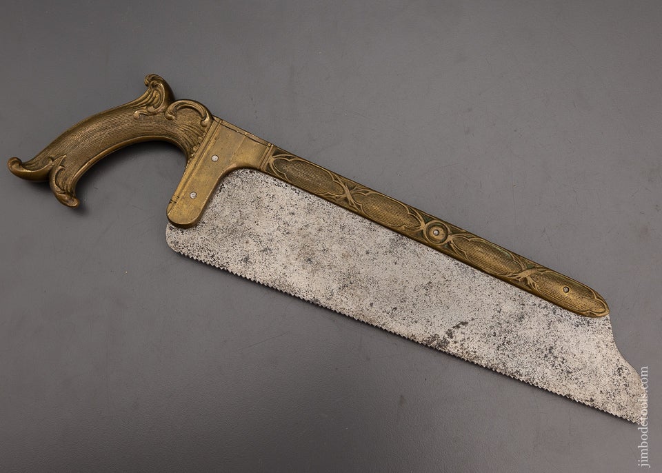RARE and Beautiful! Brass Framed Surgeon's Saw by W.R. GOULDINGS NEW YORK circa 1838-48 ** EXCELSIOR 72893