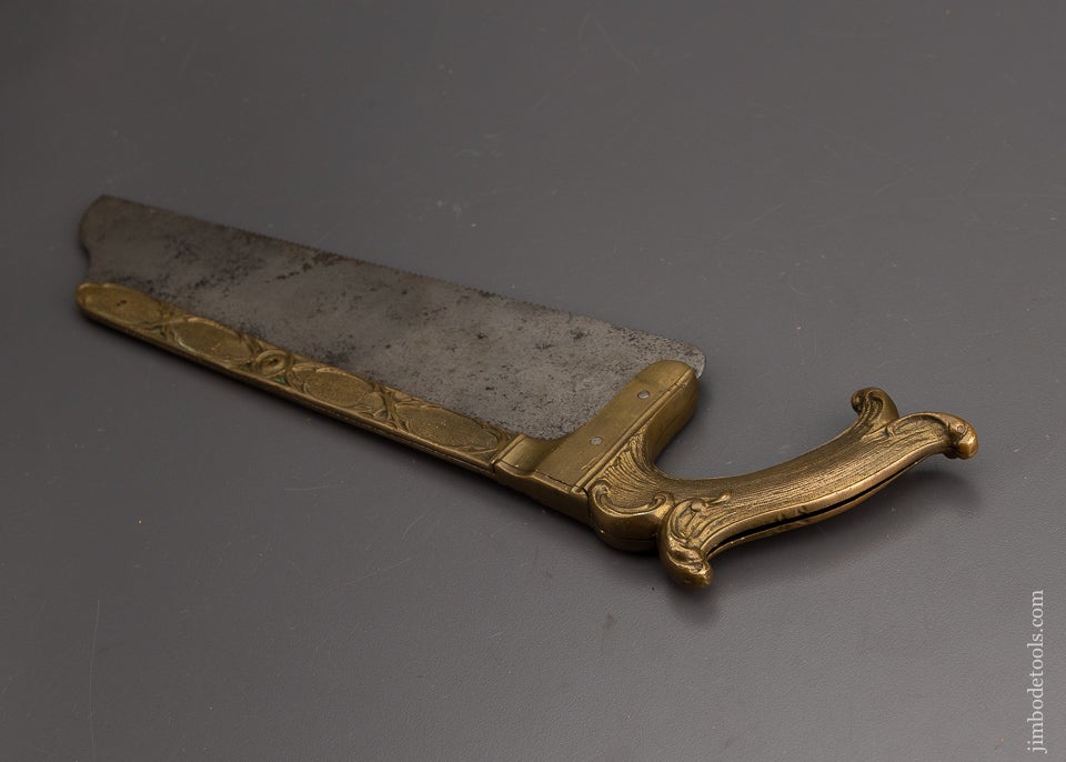 RARE and Beautiful! Brass Framed Surgeon's Saw by W.R. GOULDINGS NEW YORK circa 1838-48 ** EXCELSIOR 72893