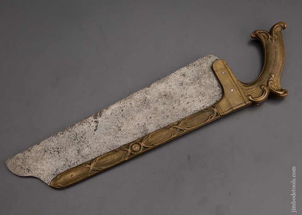 RARE and Beautiful! Brass Framed Surgeon's Saw by W.R. GOULDINGS NEW YORK circa 1838-48 ** EXCELSIOR 72893