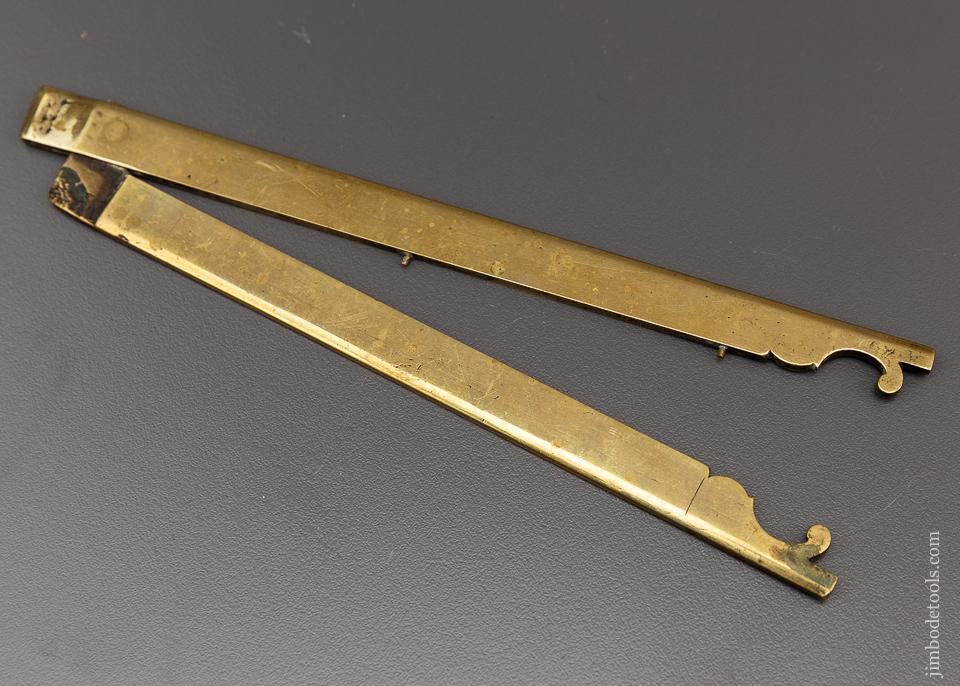 Lovely 17th Century Ornate 6 x 6 1/2inch Brass Folding Square - EXCELSIOR 75353