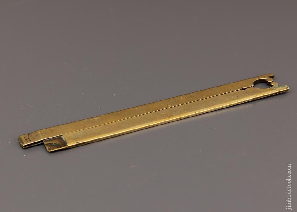 Lovely 17th Century Ornate 6 x 6 1/2inch Brass Folding Square - EXCELSIOR 75353