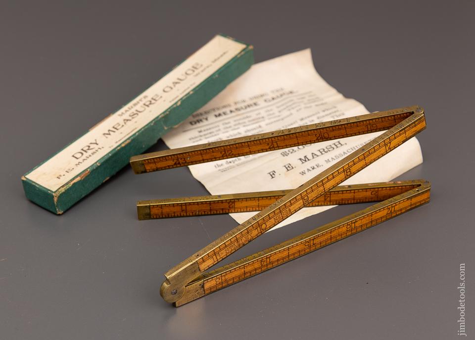 Ultra Rare! MARSH'S Dry Measure Gauge STANLEY RULE NEAR MINT in Original Box - EXCELSIOR 87165