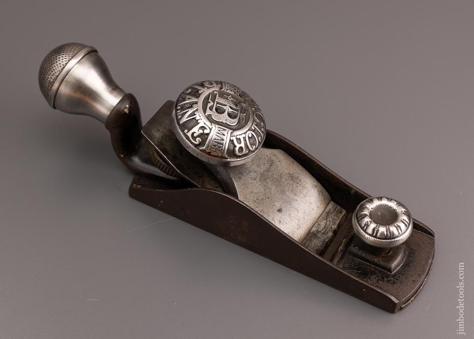  FINE and Rare! BAILEY VICTOR No. 1 1/4 Block Plane with Iron Tail Handle - EXCSELSIOR 92769