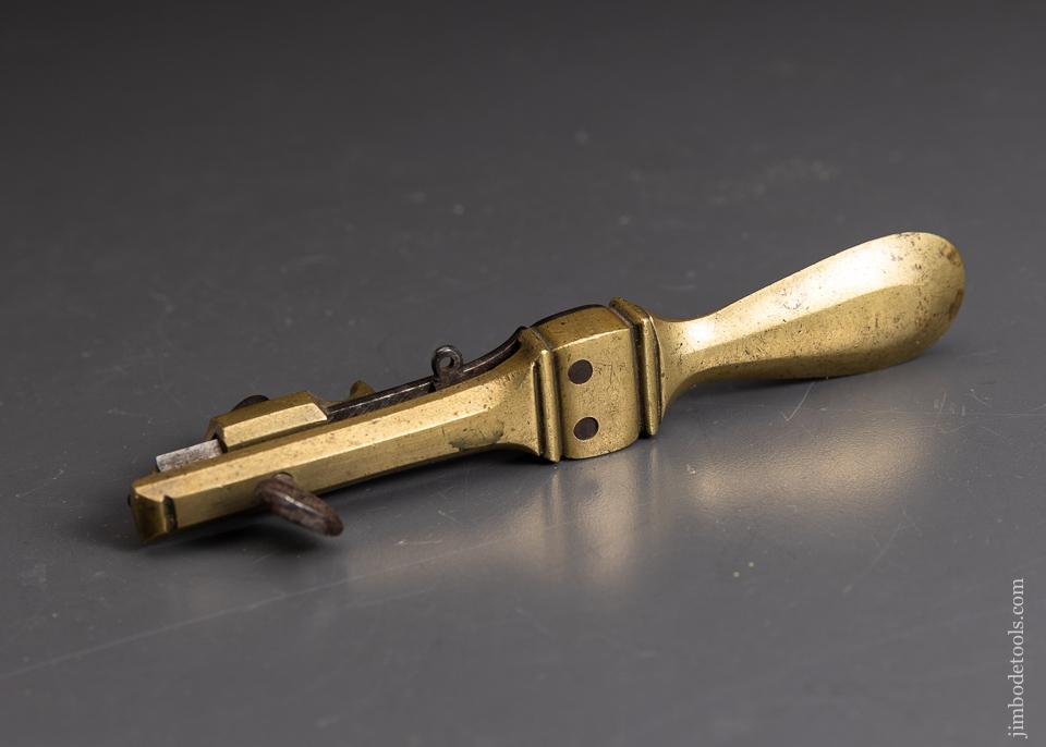 Stunning 18th Century Brass Purfling Tool - EXCELSIOR 94171