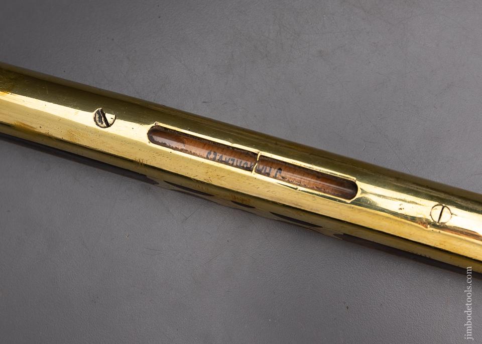 J. HARGREAVES 12 inch Stunning Ebony and Brass Level Original Case - EXCELSIOR 95399